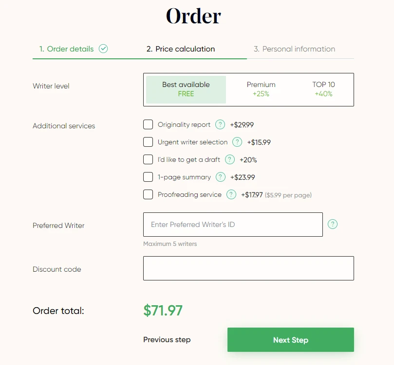 GrabMyEssay order form
